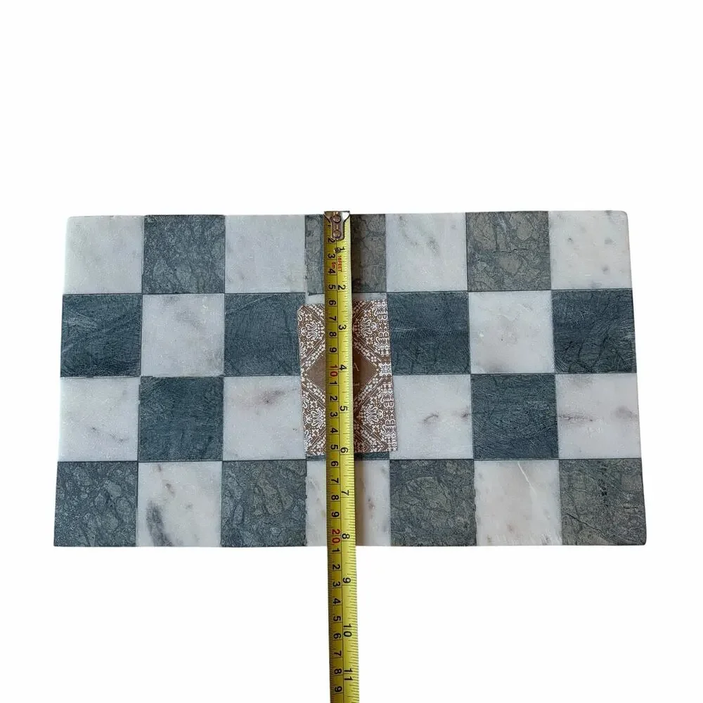 Handcrafted in India marble checkered